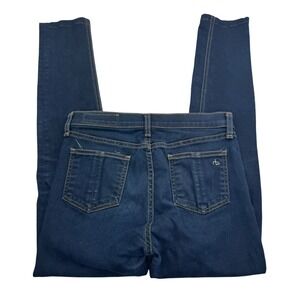 Rag & Bone Jeans Women's Size 27 Blue Denim Dark Wash High Rise 10inch Skinny